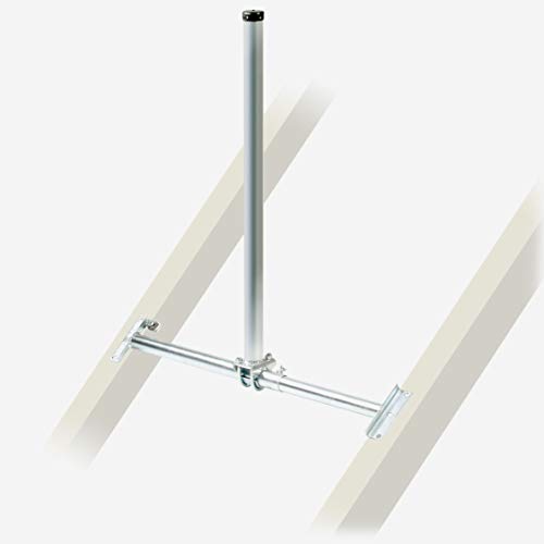 Fuba DSP 090 Dachsparrenhalter - (TÜV-geprüft für Satellitenschüsseln bis 1,0m Durchmesser)* - Halterung Sat Antenne Dachmontage - Breite: 52cm bis 85cm, Höhe: 90cm, Ø 48mm, Kabeldurchführung von Fuba