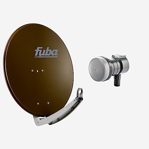 Fuba Sat Anlage 1 Teilnehmer | DAA 780 B Satellitenschüssel 80cm Alu braun (Testergebnis: ausgezeichnet)* + Fuba DEK 117 Single LNB 1 Teilnehmer (DVB-S2, HDTV, UHD 4K/8K, 3D) mit LTE-Störfilter von Fuba