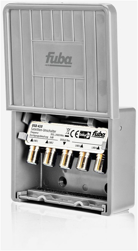 OSD 410 DiSEqC-Schalter (4in1) für Außenmontage von Fuba