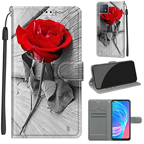 Handyhülle für Oppo A72 5G / A73 5G / A53 5G Stoßfeste Flip-Handyhülle Schutzhülle mit [Standfunktion] [Kartenfächern] Kompatibel mit Oppo A72 5G / A73 5G / A53 5G von Fubaoda Business