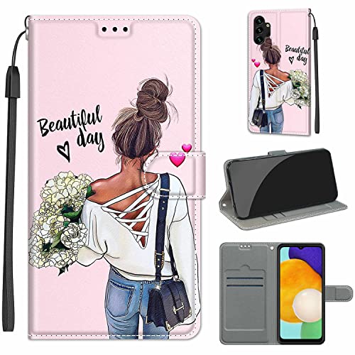 Handyhülle für Samsung Galaxy A13 4G / 5G Hülle, Premium Leder Tasche Flipcase [Kartenschlitzen] [Magnetverschluss] [Standfunktion] kompatibel mit Samsung Galaxy A13 4G / 5G Schutzhülle von Fubaoda Business