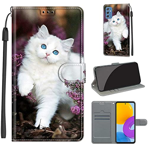 Handyhülle für Samsung Galaxy M52 5G Hülle, Premium Leder Flip Case Tasche Schutzhülle Brieftasche Klapphülle [Kartenfächer] [Standfunktion] für Samsung M52 5G von Fubaoda Business