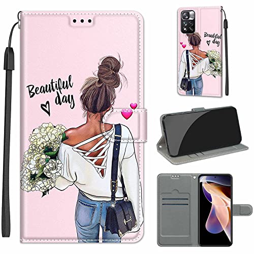 Handyhülle für Xiaomi Redmi Note 11 Pro+ 5G Hülle, Xiaomi Redmi Note 11 Pro (China) Hülle Klappbar Ledertasche [Kartenfächer] Ständer Flip Cover Schutzhülle Case für Xiaomi Redmi Note 11 Pro (China) von Fubaoda Business