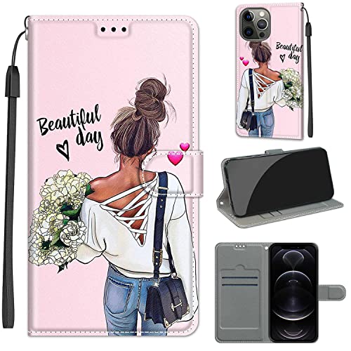 Hülle für Apple iPhone 13 Pro Max, Apple iPhone 13 Pro Max Stoßfeste Handyhülle, Premium-PU-Ledertasche mit [Kartenschlitz] [Standfunktion] Kompatibel für Apple iPhone 13 Pro Max von Fubaoda Business