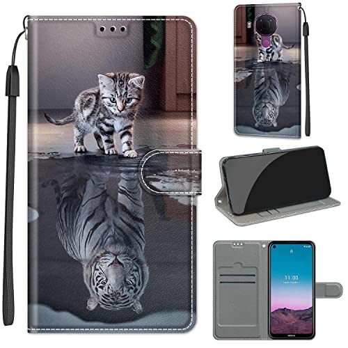 Hülle für Nokia 5.4, Premium Leder PU Handyhülle, Stoßfest Handyhülle Klapphüllen Flip Case Wallet mit [Kartenfach] für Nokia 5.4 von Fubaoda Business