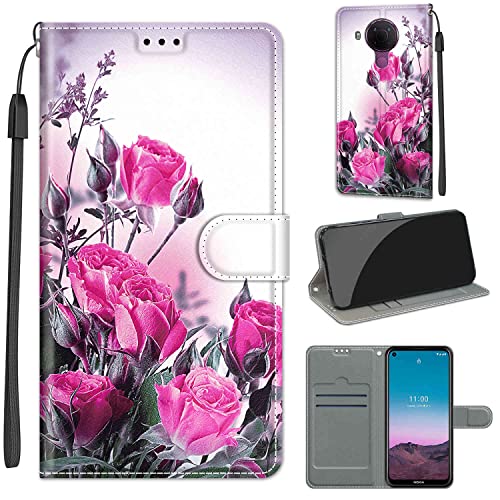 Hülle für Nokia 5.4, Premium Leder PU Handyhülle, Stoßfest Handyhülle Klapphüllen Flip Case Wallet mit [Kartenfach] für Nokia 5.4 von Fubaoda Business