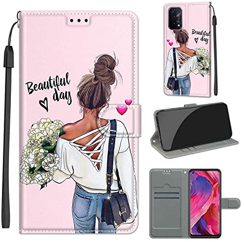Hülle für Oppo A54 5G / Oppo A74 5G, Premium Leder PU Handyhülle, Stoßfest Handyhülle Klapphüllen Flip Case Wallet mit [Kartenfach] für Oppo A93 5G / A93s 5G von Fubaoda Business