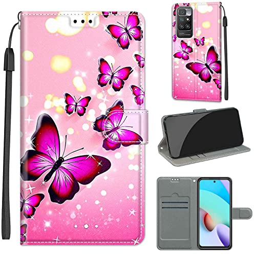 Hülle für Xiaomi Redmi 10 / Redmi 10 2022 / Redmi 10 Prime, Stoßfestes Flip-Holster, Premium Leder PU Handyhülle, Flip Case Wallet mit [Magnetic Closure] für Xiaomi Redmi 10 / Redmi 10 Prime 2022 von Fubaoda Business