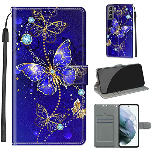Hülle für Samsung Galaxy S22, Premium Leder Flip Case Brieftasche Schutzhülle mit Kartenfächer und Magnetverschluss von Fubaoda Business