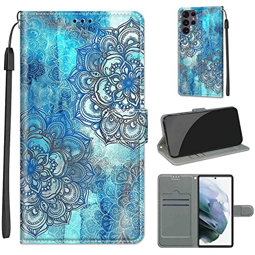Fubaoda Hülle kompatibel mit Samsung Galaxy S22 Ultra, PU Leder Flip Case Stoßfest Wallet Protective Cover mit Magnet, Ständer, Kreditkartenschlitz in Schwarz von Fubaoda Business