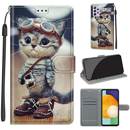 Samsung Galaxy A33 5G Hülle, Leder Handyhülle für Samsung Galaxy A33 5G Hülle klappbar mit [Kartenfächer][Standfunktion] Stoßfest Wallet Protective Cover Kompatibel mit Samsung Galaxy A33 5G von Fubaoda Business