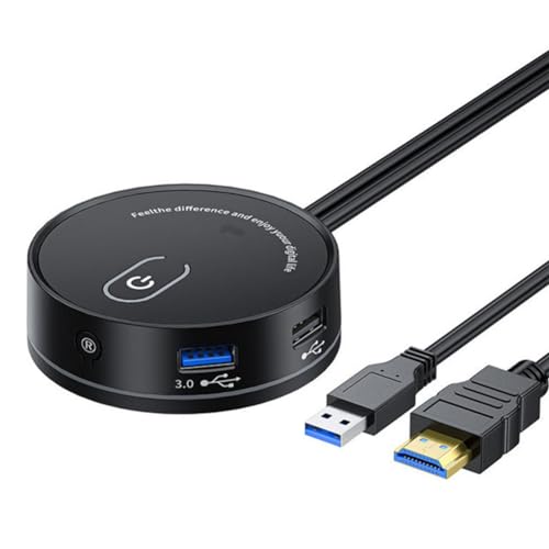 Fubdnefvo Computer Desktop Switch Internet Cafe Universal USB3.0 Audio Home Desktop Externe Stromverlängerungstaste (A) von Fubdnefvo