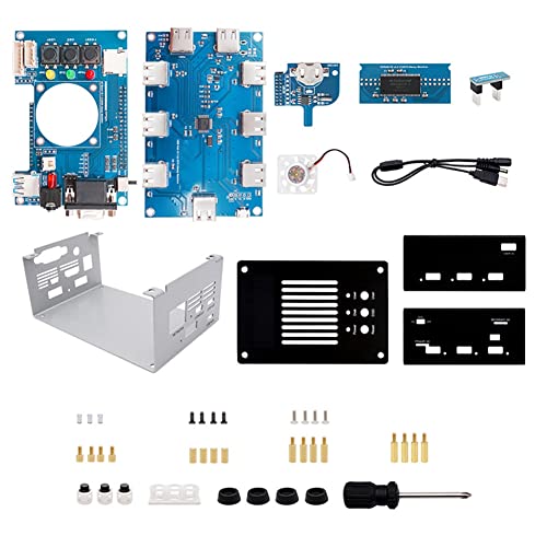 Fubdnefvo Für Mister FPGA 32MB Motherboard + USB-Hub V2.1 mit DIY Metallgehäuse Kit für Terasic DE10-Nano Mister FPGA (schwarz) von Fubdnefvo