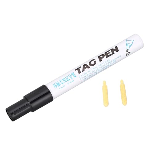 Fuchooky Ohrhörer -Stift Starke Penetration schwarzer Tinte Ohrmarkierungsstift tragbare permanente Marker für Schweinkuh Schafe von Fuchooky