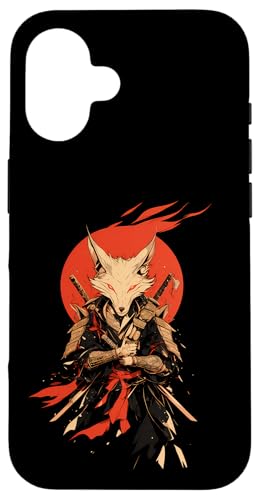 Mond Samurai Fuchs Krieger Japanischer Fuchs Hülle für iPhone 16 Mond Samurai Fuchs Krieger Japanischer Fuchs Hülle für iPhone 16 von Fuchs Ninja Folklore Krieger Geschenk