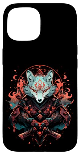 Samurai Fuchs Krieger Japanischer Fuchs Hülle für iPhone 15 von Fuchs Ninja Folklore Krieger Geschenk