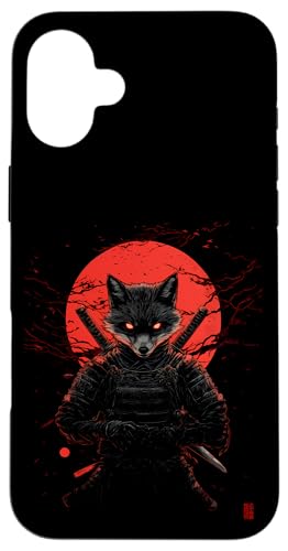 Samurai Fuchs Krieger Japanischer Fuchs Hülle für iPhone 16 Plus Samurai Fuchs Krieger Japanischer Fuchs Hülle für iPhone 16 Plus von Fuchs Ninja Folklore Krieger Geschenk