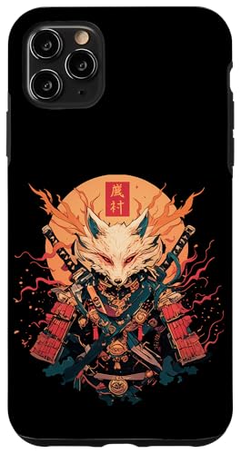Samurai Fuchs Krieger Japanischer Fuchs Hülle für iPhone 11 Pro Max von Fuchs Ninja Krieger Geschenk Samurai Kanji