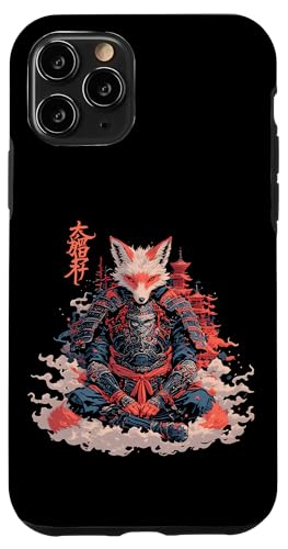 Samurai Fuchs Krieger Japanischer Fuchs Hülle für iPhone 11 Pro von Fuchs Ninja Krieger Geschenk Samurai Kanji