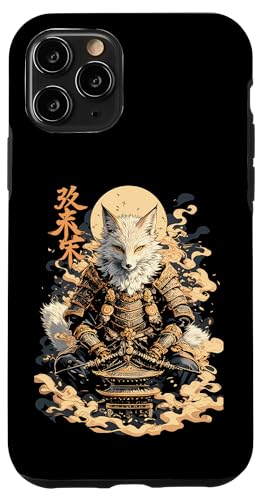 Samurai Fuchs Krieger Japanischer Fuchs Hülle für iPhone 11 Pro von Fuchs Ninja Krieger Geschenk Samurai Kanji