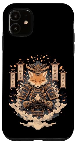 Samurai Fuchs Krieger Japanischer Fuchs Hülle für iPhone 11 von Fuchs Ninja Krieger Geschenk Samurai Kanji