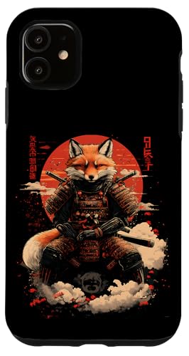 Samurai Fuchs Krieger Japanischer Fuchs Hülle für iPhone 11 von Fuchs Ninja Krieger Geschenk Samurai Kanji
