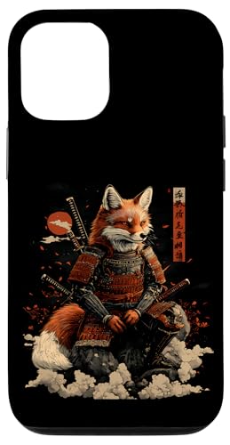 Samurai Fuchs Krieger Japanischer Fuchs Hülle für iPhone 12/12 Pro von Fuchs Ninja Krieger Geschenk Samurai Kanji