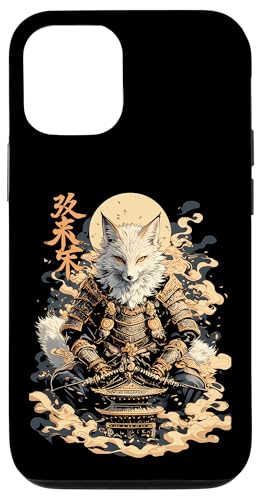 Samurai Fuchs Krieger Japanischer Fuchs Hülle für iPhone 12/12 Pro von Fuchs Ninja Krieger Geschenk Samurai Kanji