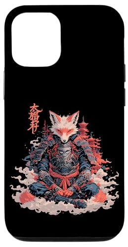 Samurai Fuchs Krieger Japanischer Fuchs Hülle für iPhone 12/12 Pro von Fuchs Ninja Krieger Geschenk Samurai Kanji