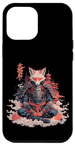 Samurai Fuchs Krieger Japanischer Fuchs Hülle für iPhone 12 Pro Max von Fuchs Ninja Krieger Geschenk Samurai Kanji