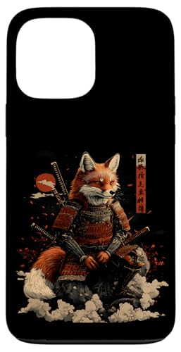 Samurai Fuchs Krieger Japanischer Fuchs Hülle für iPhone 13 Pro Max von Fuchs Ninja Krieger Geschenk Samurai Kanji
