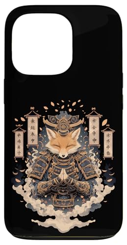 Samurai Fuchs Krieger Japanischer Fuchs Hülle für iPhone 13 Pro von Fuchs Ninja Krieger Geschenk Samurai Kanji