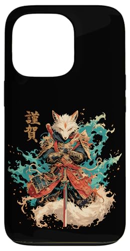 Samurai Fuchs Krieger Japanischer Fuchs Hülle für iPhone 13 Pro von Fuchs Ninja Krieger Geschenk Samurai Kanji