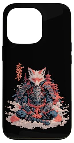 Samurai Fuchs Krieger Japanischer Fuchs Hülle für iPhone 13 Pro von Fuchs Ninja Krieger Geschenk Samurai Kanji
