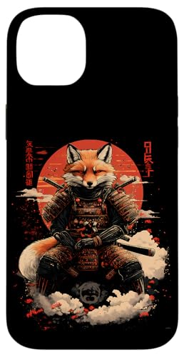 Samurai Fuchs Krieger Japanischer Fuchs Hülle für iPhone 14 Plus von Fuchs Ninja Krieger Geschenk Samurai Kanji