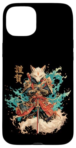Samurai Fuchs Krieger Japanischer Fuchs Hülle für iPhone 15 Plus von Fuchs Ninja Krieger Geschenk Samurai Kanji