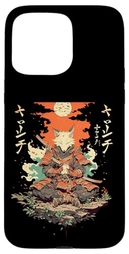 Samurai Fuchs Krieger Japanischer Fuchs Hülle für iPhone 15 Pro Max von Fuchs Ninja Krieger Geschenk Samurai Kanji