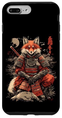 Samurai Fuchs Krieger Japanischer Fuchs Hülle für iPhone 7 Plus/8 Plus von Fuchs Ninja Krieger Geschenk Samurai Kanji