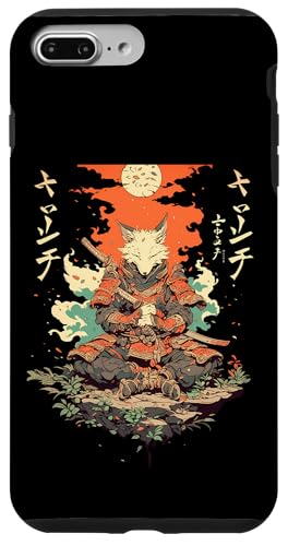 Samurai Fuchs Krieger Japanischer Fuchs Hülle für iPhone 7 Plus/8 Plus von Fuchs Ninja Krieger Geschenk Samurai Kanji