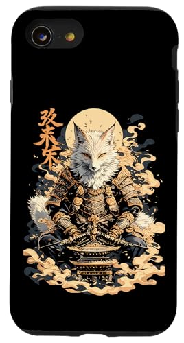 Samurai Fuchs Krieger Japanischer Fuchs Hülle für iPhone SE (2020) / 7 / 8 von Fuchs Ninja Krieger Geschenk Samurai Kanji