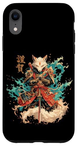 Samurai Fuchs Krieger Japanischer Fuchs Hülle für iPhone XR von Fuchs Ninja Krieger Geschenk Samurai Kanji