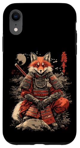 Samurai Fuchs Krieger Japanischer Fuchs Hülle für iPhone XR von Fuchs Ninja Krieger Geschenk Samurai Kanji