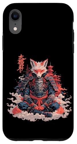 Samurai Fuchs Krieger Japanischer Fuchs Hülle für iPhone XR von Fuchs Ninja Krieger Geschenk Samurai Kanji
