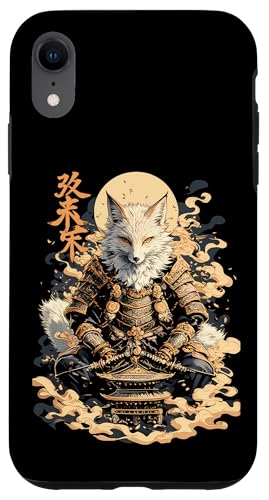 Samurai Fuchs Krieger Japanischer Fuchs Hülle für iPhone XR von Fuchs Ninja Krieger Geschenk Samurai Kanji