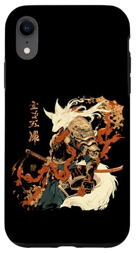 Samurai Fuchs Krieger Japanischer Fuchs Hülle für iPhone XR von Fuchs Ninja Krieger Geschenk Samurai Kanji