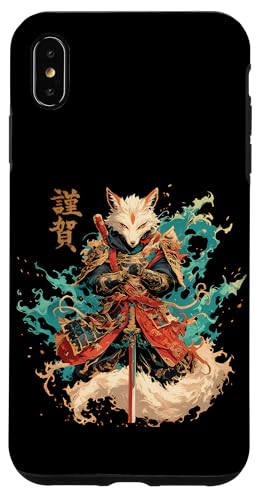 Samurai Fuchs Krieger Japanischer Fuchs Hülle für iPhone XS Max von Fuchs Ninja Krieger Geschenk Samurai Kanji