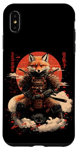 Samurai Fuchs Krieger Japanischer Fuchs Hülle für iPhone XS Max von Fuchs Ninja Krieger Geschenk Samurai Kanji