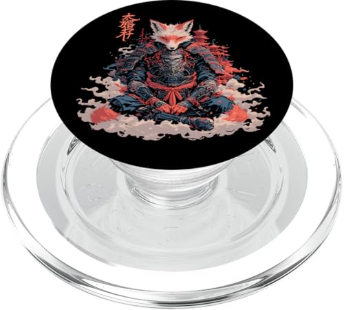 Samurai Fuchs Krieger Japanischer Fuchs PopSockets PopGrip für MagSafe Samurai Fuchs Krieger Japanischer Fuchs PopSockets PopGrip für MagSafe von Fuchs Ninja Krieger Geschenk Samurai Kanji
