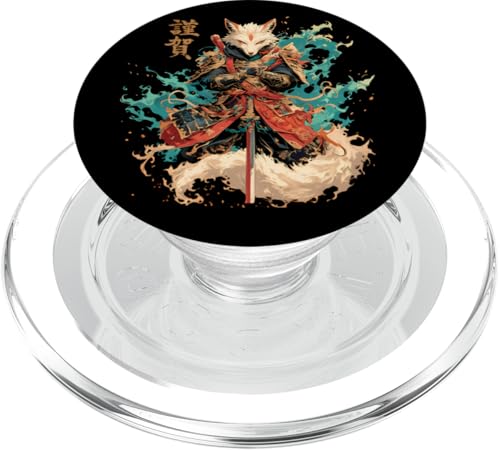 Samurai Fuchs Krieger Japanischer Fuchs PopSockets PopGrip für MagSafe Samurai Fuchs Krieger Japanischer Fuchs PopSockets PopGrip für MagSafe von Fuchs Ninja Krieger Geschenk Samurai Kanji