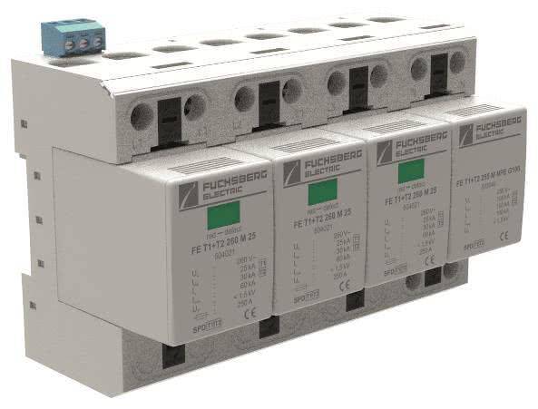 FUCHS Kombiableiter Typ 1+2 100 kA, 3+1-Schaltung,260 TT Fernmeldung FUCHS Kombiableiter Typ 1+2 100 kA, 3+1-Schaltung,260 TT Fernmeldung von Fuchsberg Electric GmbH
